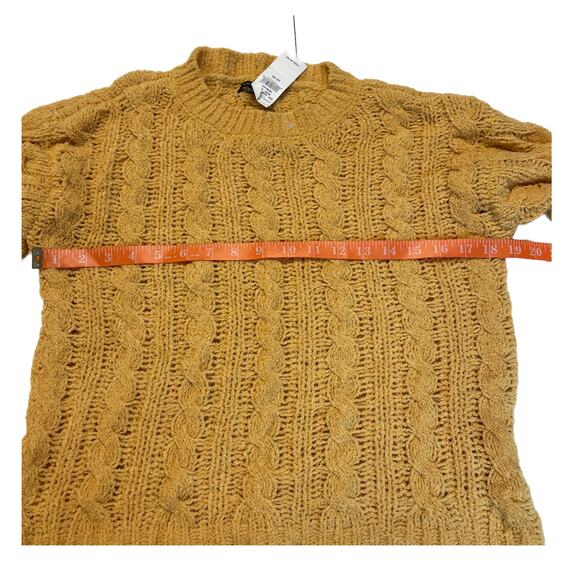 American Eagle Outfitters Mustard Yellow Pullover Cable Knit Sweater Size XS - Picture 4 of 14
